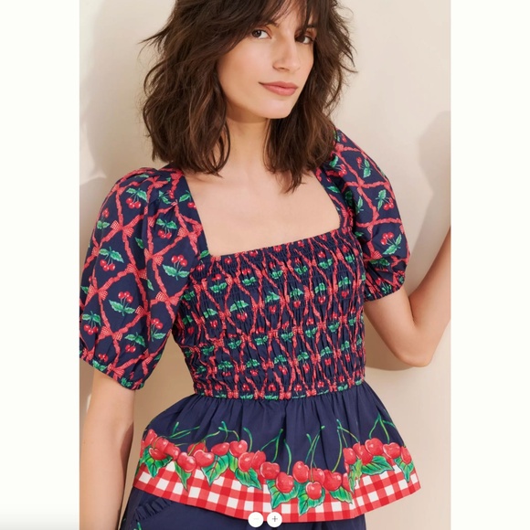 Damson Madder Tops - NWOT Damson Madder Allegra Puff Sleeve Blouse | Statement Top
